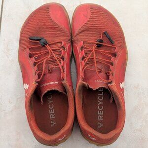 USED Vivobarefoot Mens Primus Trail II FG Textile Synthetic Fiery Coral Trainers